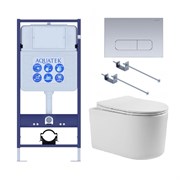SET AQUATEK МИЯ 4в1 (рама AQUATEK Standard INS-0000012+ крепеж KKI-0000002+клавиша KDI-0000014+унитаз МИЯ AQ2004-00 с тонким сиденьем soft-close SET AQUATEK МИЯ-014 4в1