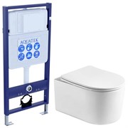 (рама AQUATEK Standard INS-0000012(без клавиши и крепежа)+унитаз МИЯ AQ2004T-00 с тонким сиденьем soft-close SET AQUATEK МИЯ Т