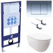 SET AQUATEK ПОЛАРИС (рама AQUATEK Standard INS-0000012+унитаз ПОЛАРИС AQ0700-00 с тонким сиденьем soft-close+ крепеж KKI-0000002 +панель KDI-0000010) SET AQUATEK ПОЛАРИС-010 4в1