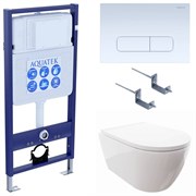 SET AQUATEK ПОЛАРИС (рама AQUATEK Standard INS-0000012+унитаз ПОЛАРИС AQ0700-00 с тонким сиденьем soft-close+ крепеж KKI-0000002 +панель KDI-0000013) SET AQUATEK ПОЛАРИС-013 4в1