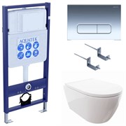 SET AQUATEK ПОЛАРИС (рама AQUATEK Standard INS-0000012+унитаз ПОЛАРИС AQ0700-00 с тонким сиденьем soft-close+ крепеж KKI-0000002 +панель KDI-0000016) SET AQUATEK ПОЛАРИС-016 4в1