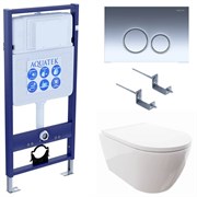SET AQUATEK ПОЛАРИС (рама AQUATEK Standard INS-0000012+унитаз ПОЛАРИС AQ0700-00 с тонким сиденьем soft-close+ крепеж KKI-0000002 +панель KDI-0000018) SET AQUATEK ПОЛАРИС-018 4в1