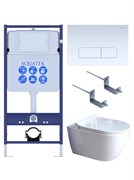 SET AQUATEK ПОЛАРИС (рама AQUATEK Standard INS-0000012+унитаз ПОЛАРИС AQ0700-01 с тонким сиденьем soft-close+ крепеж KKI-0000002 +панель KDI-0000013) SET AQUATEK ПОЛАРИС-01-013 4в1