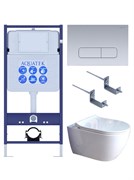 SET AQUATEK ПОЛАРИС (рама AQUATEK Standard INS-0000012+унитаз ПОЛАРИС AQ0700-01 с тонким сиденьем soft-close+ крепеж KKI-0000002 +панель KDI-0000014) SET AQUATEK ПОЛАРИС-01-014 4в1