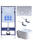 SET AQUATEK ПОЛАРИС (рама AQUATEK Standard INS-0000012+унитаз ПОЛАРИС AQ0700-01 с тонким сиденьем soft-close+ крепеж KKI-0000002 +панель KDI-0000019) SET AQUATEK ПОЛАРИС-01-019 4в1