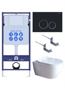 SET AQUATEK ПОЛАРИС (рама AQUATEK Standard INS-0000012+унитаз ПОЛАРИС AQ0700-01 с тонким сиденьем soft-close+ крепеж KKI-0000002 +панель KDI-0000020) SET AQUATEK ПОЛАРИС-01-020 4в1