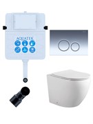 SET BW AQUATEK ЕВРОПА (смывной бачок AQUATEK INS-0000019+кнопка KDI-0000018+унитаз ЕВРОПА AQ1902-00 с тонким сиденьем soft-close) SET BW AQUATEK ЕВРОПА-018 3в1