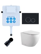SET BW AQUATEK ЕВРОПА (смывной бачок AQUATEK INS-0000019+кнопка KDI-0000020+унитаз ЕВРОПА AQ1902-00 с тонким сиденьем soft-close) SET BW AQUATEK ЕВРОПА-020 3в1