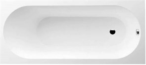 UBQ 160 OBE 2V-01 OBERON Solo Ванна 160x75, с ножками, белая, материал кварил Quaryl®, вкл. сверло для перелива UBQ160OBE2V-01