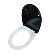 Victoria Nord крышка-сидение, BLACK, soft close, дюропласт, петли хром ZRU9302627