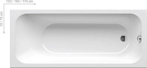 Ванна CHROME 150x70 белая C721000000
