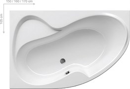 Ванна Rosa II 170х105 правая белая C421000000