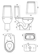 МАРС БО КОМФОРТ Унитаз-компакт безободковый Белый S1 () WC.CC/Mars/2-DM.Rim/WHT.G/S1