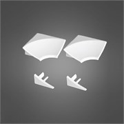 Набор (2 заглушки + 2 угловых соединения) для планки 11, белый B460000001