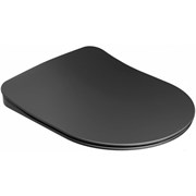 Сиденье для унитаза Uni Chrome Flat ЧЕРНОЕ X01795