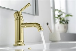 КЛАССИК смеситель для раковины 72, без донного клапана, полир. золото AQ1510PG