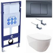 SET AQUATEK ПОЛАРИС (рама AQUATEK Standard INS-0000012+унитаз ПОЛАРИС AQ0700-00 с тонким сиденьем soft-close+ крепеж KKI-0000002 +панель KDI-0000033) SET AQUATEK ПОЛАРИС-033 4в1