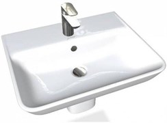 STRUKTURA  Раковина 55x40 с отв.для смесителя,сл.пер.,белый EGE112-00