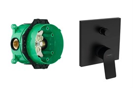 Set HG Vivenis смеситель для ванны (75415670+01800180), матовый черный 75415670S