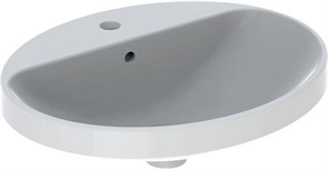 Geberit VariForm Раковина встраиваемая в столешницу овальной формы, 55х45 см, с отв. под смеситель, с отв. перелива 500.720.01.2