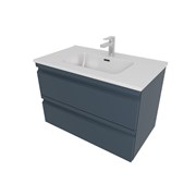Комплект мебели: Тумба 80см ВЕГА с раковиной AQ0480-00, 2 ящика, цвет серый мат AQ77080-MG