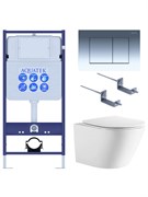 (рама AQUATEK Standard INS-0000012+кркпеж KKI-0000002+клавиша KDI-0000010+унитаз ЛИБЕРТИ AQ1999T-00 с тонким сиденьем sc) SET AQUATEK ЛИБЕРТИ-010 4в1