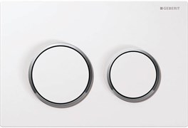 Смывная клавиша Geberit Omega20 для двойного смыва к 111.003/030/060 белый/глянцевый хром 115.085.KJ.1