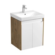 Набор: 1A278801SDZ90 Тумба-умывальник Сканди Doors 55 Бел/Дуб Рустикальный/1WH501620 Раковина Адриана 55 1A2788K0SDZ90