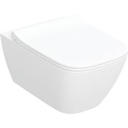 Smyle Square Унитаз подвесной безободковый Rimfree® в комплекте с сиденьем (сэндвич) с плавным закрыванием SoftClose и быстросъемный кре 500.685.01.2