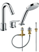 Set HG Logis смеситель для ванны на 3 отверстия (71313000+13439180) 71313000S