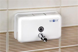 Диспенсер для мыла из  Стали Белый 1200 мл. Горизонтальный 03002.W