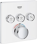 Grohtherm SmartControl Внешняя часть термостатического смесителя на 3 выхода, белая луна 29157LS0