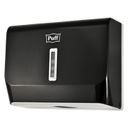 Диспенсер бумажных полотенец Puff-5130Bl, черный, с замком, ABS-пластик 1402.004