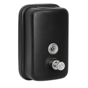 Дозатор для жидкого мыла из нерж. стали Puff-8605Bl, черный, 500 мл, порошковое окрашивание. 1402.022