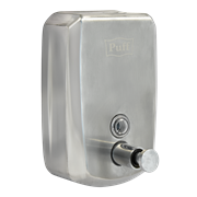 Дозатор для жидкого мыла из нерж. стали puff-8708, хром, 800 мл, с ключом, 19х12х12 см 1402.138