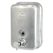 Дозатор для жидкого мыла из нерж. стали, матовый puff-8605m, хром матовый, 500 мл, 17х12х12 см 1402.095