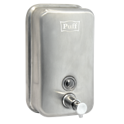 Дозатор для жидкого мыла из нерж. стали, матовый puff-8608m, хром матовый, 800 мл, 19х12х12 см 1402.096