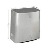 Сушилка для рук, скоростная, модель V-windblade, антивандальная, корпус из нержавеющей стали, матовая, 2000W 6954