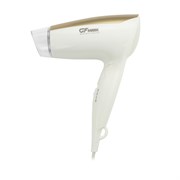 Фен для волос в ванную комнату без креплений, ПЕРЕНОСНОЙ, белый с золотом, 1600W 6831