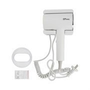 Фен для волос в ванную комнату, с боковым креплением, 1600W, горячий + холодный поток воздуха, цилиндрический корпус из высокопрочного АБС пластика, цвет БЕЛЫЙ. 6816