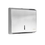 Диспенсер для бумажного полотенца Z сложения, на две пачки, с ключом, из нержавеющей стали, цвет САТИН. 901