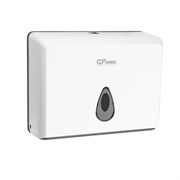 Диспенсер для бумажного полотенца Z и V сложения, на две пачки, с ключом, из АБС пластика, цвет БЕЛЫЙ. 904