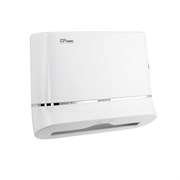 Диспенсер для бумажного полотенца Z сложения, на две пачки, с ключом, из АБС пластика, цвет БЕЛЫЙ. 912