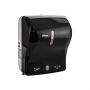 Диспенсер для бумажного полотенца, РУЛОННЫЙ, пластиковый, черный, с глазком, с ключом, сенсорный 9174