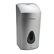 Дозатор СЕНСОРНЫЙ, для жидкого МЫЛА, пластик АБС, СЕРЫЙ, большой, с глазком - капля, 1000 мл 6396