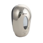 Дозатор СЕНСОРНЫЙ, для жидкого МЫЛА , модель КОКОН с окошком, пластик АБС, ХРОМ, с датчиком объёма жидкости и уровня заряда батарей, 1000 мл 720