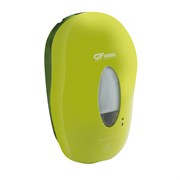 Дозатор СЕНСОРНЫЙ, для жидкого МЫЛА , модель КОКОН с окошком, пластик АБС, САЛАТОВЫЙ, с датчиком объёма жидкости и уровня заряда батарей, 1000 мл 723
