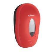 Дозатор СЕНСОРНЫЙ, для жидкого МЫЛА , модель КОКОН с окошком, пластик АБС, КРАСНЫЙ, с датчиком объёма жидкости и уровня заряда батарей, 1000 мл 724