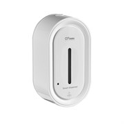 Дозатор СЕНСОРНЫЙ, для жидкого мыла, заоваленный корпус, пластик АБС, с полоской, 1000 мл, цвет БЕЛЫЙ. 728