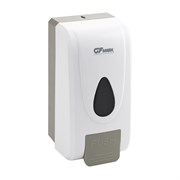 Дозатор для ПЕНЫ с педалью, пластик АБС БЕЛЫЙ, большой, с глазком - капля, 1000 мл 714